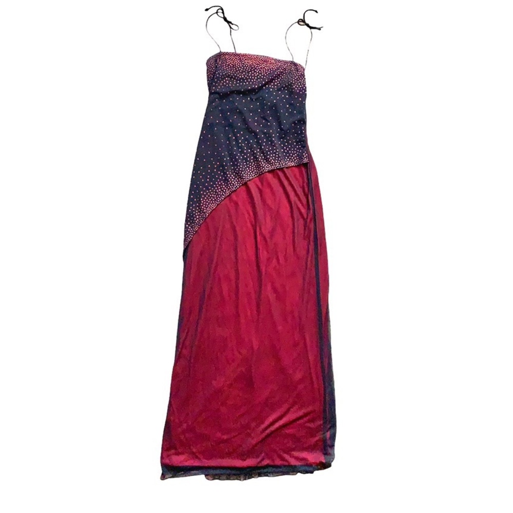 Y2K/ 90s Vintage Sheer Iridescent Backless Dress